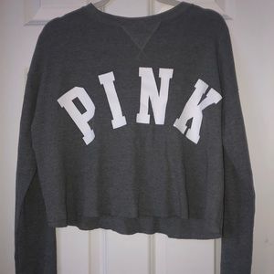 vs pink long sleeve waffle top